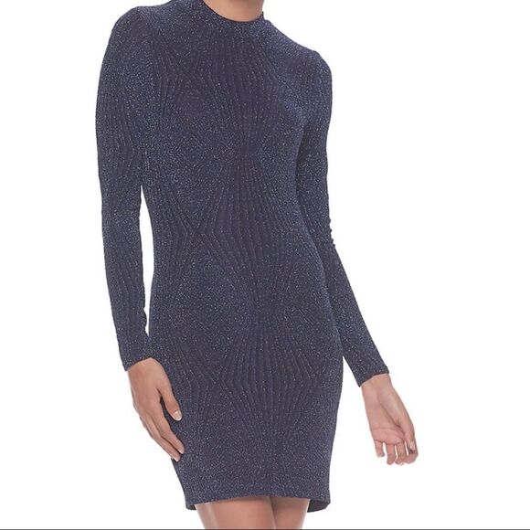 TopShop Dark Gray Knit Dress with Zippered Back. Size 8. Great Condition! - Picture 1 of 10